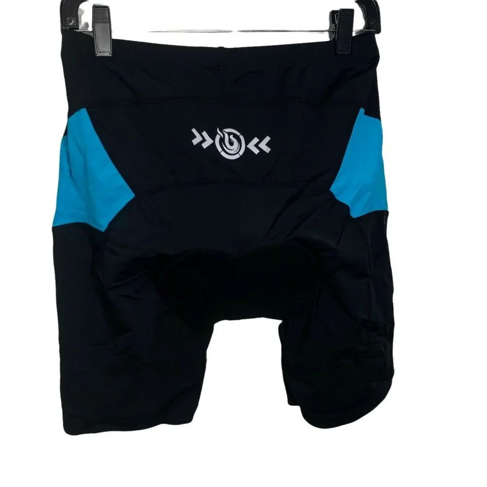 NWT Beroy 2XL Cycling Shorts padded Black Blue Women’s Plus - Picture 2 of 9
